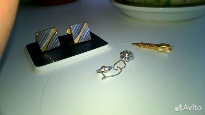 Бижутерия СССР серьги подставка
