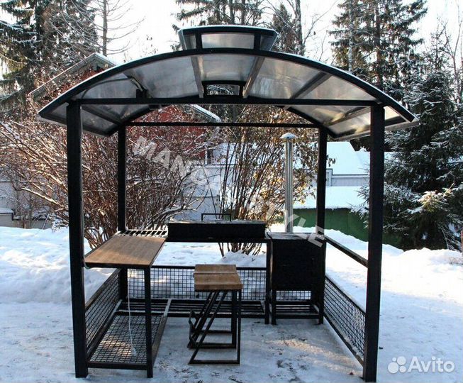 Мангал с крышей