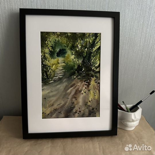 Картина акварелью пейзаж