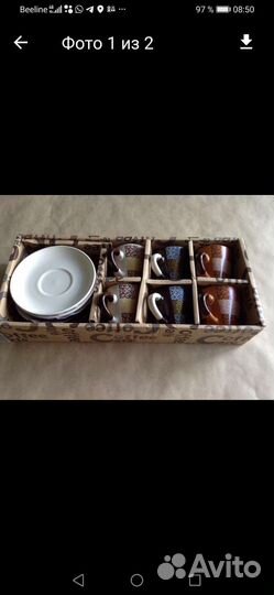 Кофейные наборы новые, стопки с пепельницей