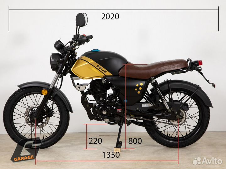 Мотоцикл Banditos 200 NEW Gold&Black 2024