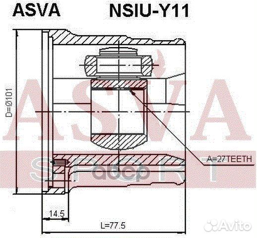 ШРУС внутренний 27X101 nsiu-Y11 asva