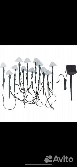 Уличная светодиодная гирлянда на солнечной батарее