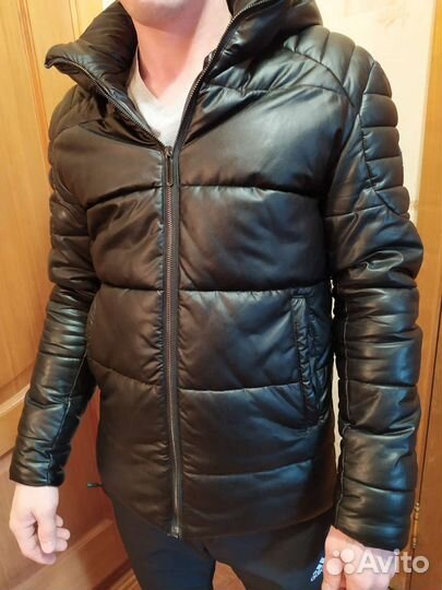 Кожаная куртка мужская s 46 размер