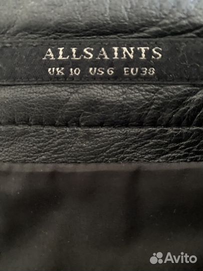 Кожаная юбка AllSaints, 38