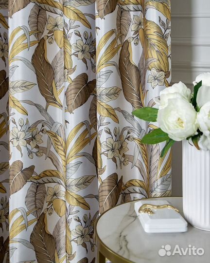 Шторы рогожка Доминик янтарь новые пошив