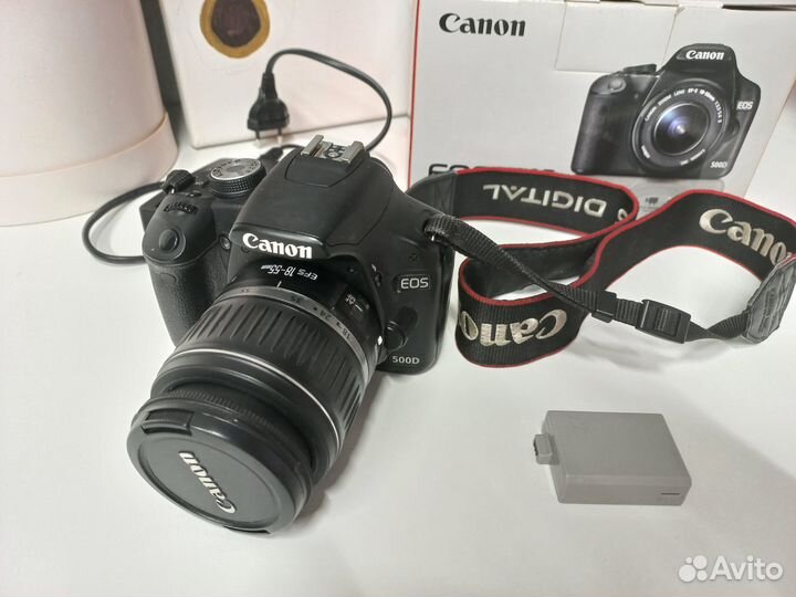 Фотоаппарат Canon EOS 500D с объективом 18-55
