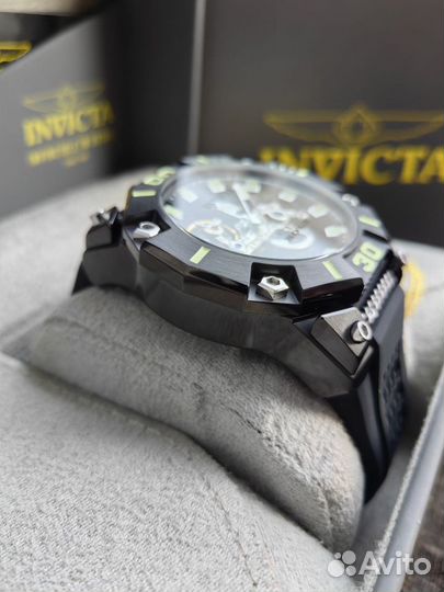 Большие Чёрные Механические Часы Invicta Bolt Муж