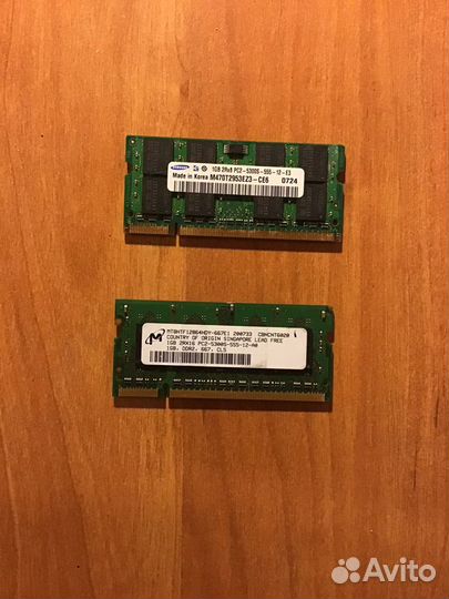 Оперативная память ddr2 2x1 sodimm для ноутбуков