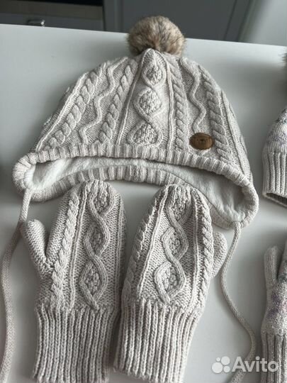 Шапки варежки zara hm