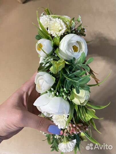 Венок на голову из цветов для фотосессии