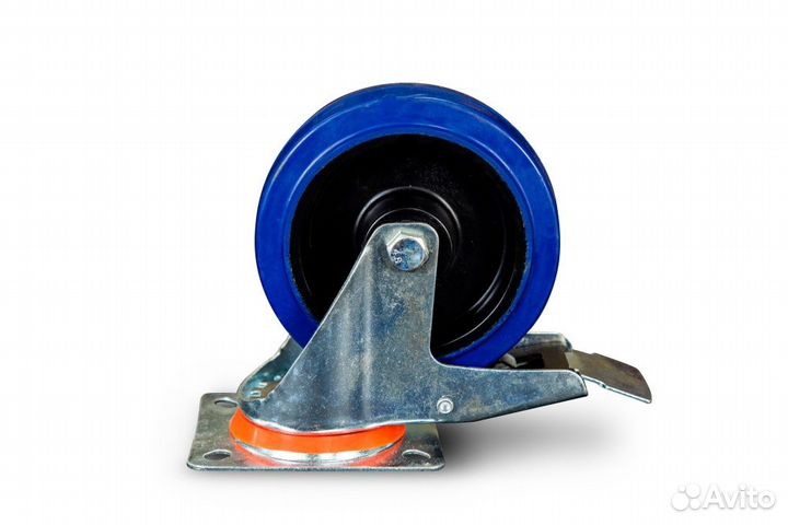 Колесо поворотное резина srclb 63 160 мм с тормозо