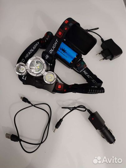 Налобный фонарь аккумуляторный