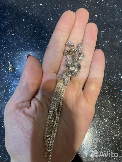 Серебряный кафф серьги