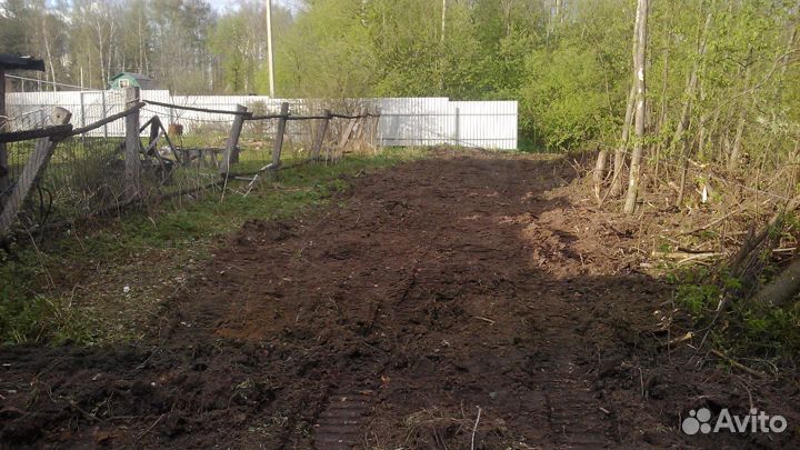 Разработка участков Фрезеровка, вспашка почвы