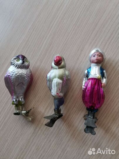 Елочные игрушки СССР на прищепке