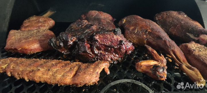 Домашнее копченое мясо из смокера