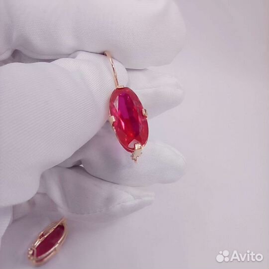 Золотые серьги 585 пробы, вес 5,18гр