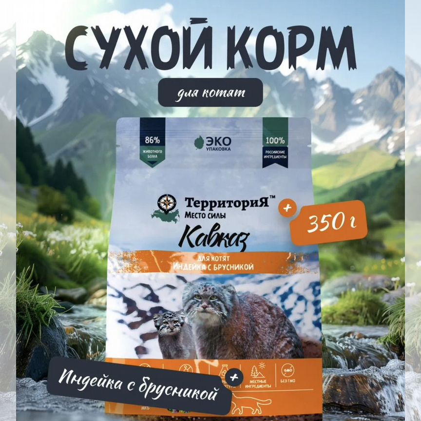 Сухой корм для котят Территория