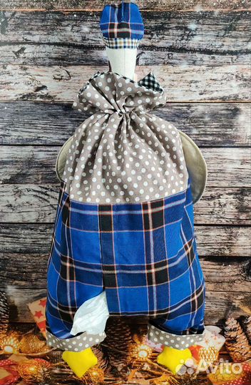 Авторская интерьерная кукла пакетница Гусь