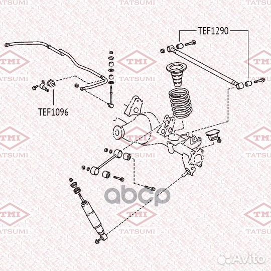 Втулка стабилизатора заднего TEF1096 tatsumi