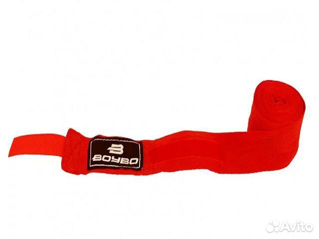 Боксёрские бинты BoyBo из хлопка 2,5 метра красног