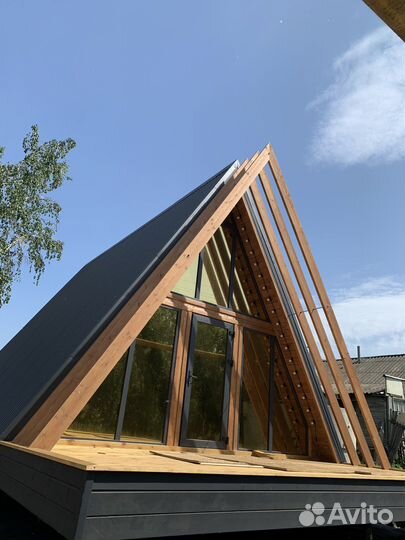 Строительство афреймов A-frame шалаш