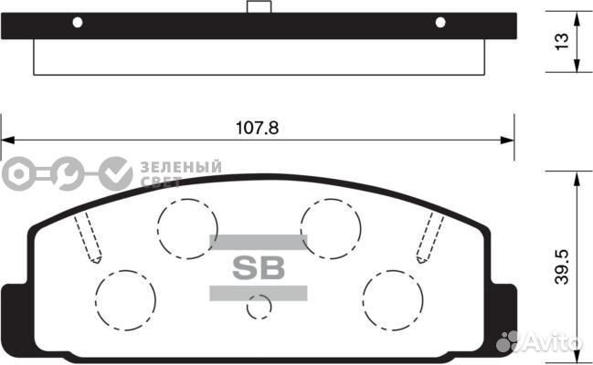 Sangsin brake SP2028 Колодки тормозные задние mazd