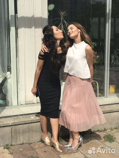 Юбка плиссерованная розовая