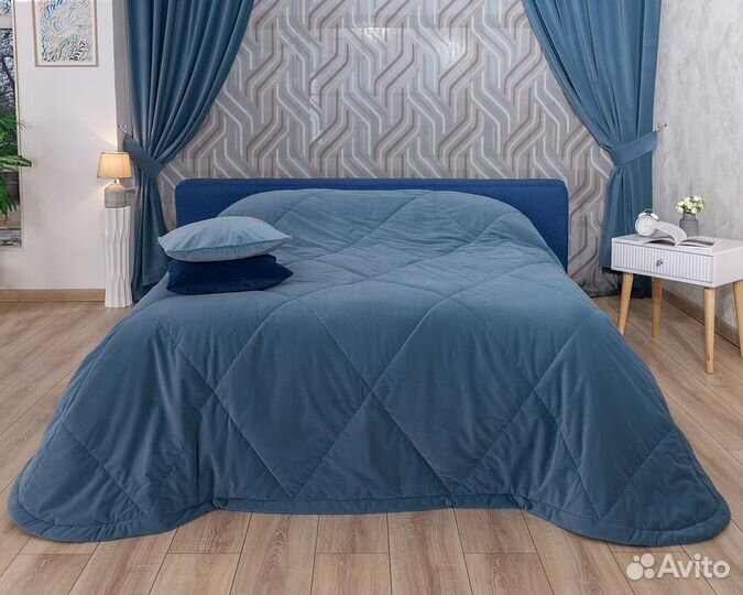 Покрывало богема серо-голубой новое на кровать