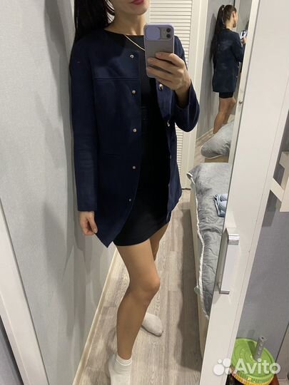 Замшевый женский пиджак