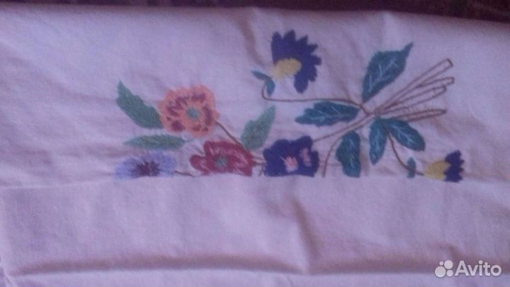 Наволочка вышитая СССР