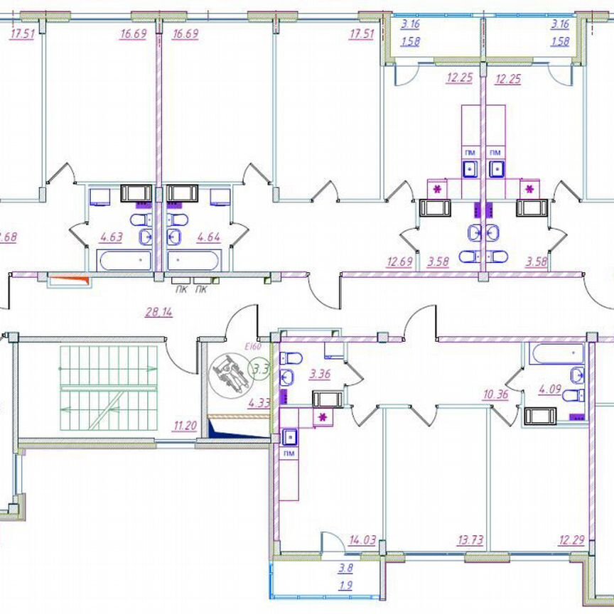 2-к. квартира, 69,1 м², 10/12 эт.