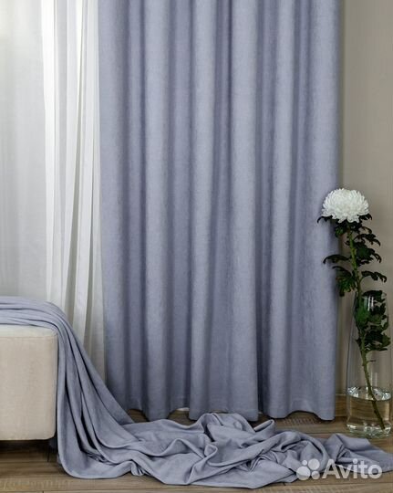 Комплект Шторы и Тюль Эдем Гиацинтовый+Вуаль