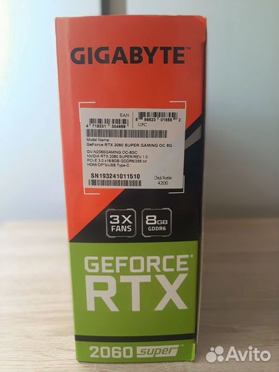 Видеокарта Gigabyte rtx 2060 super 8gb