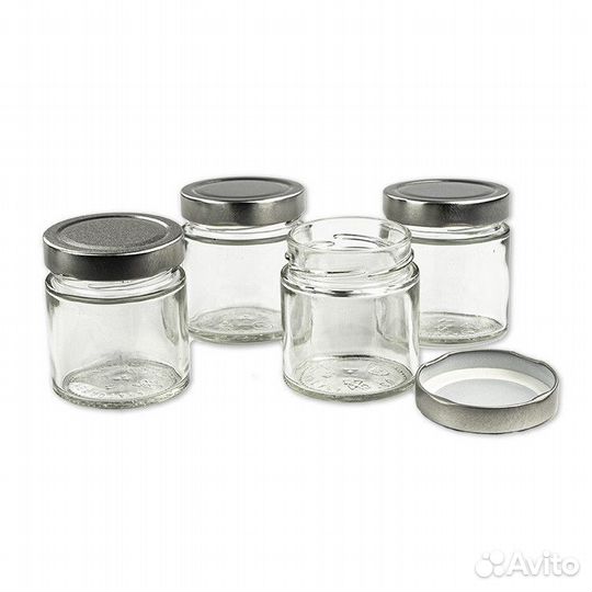 4 шт. Баночка для свечей 200 мл. (D66, прозрачная)