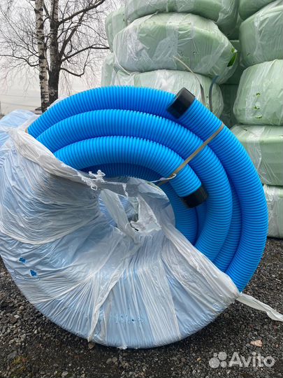 Гибкий антибактериальный воздуховод d90 мм синий