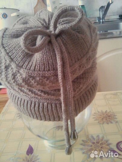 Шапка и снуд зимняя женская новая