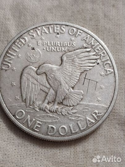 1 доллар США 1972 г. Серебро. Эйзенхауэр