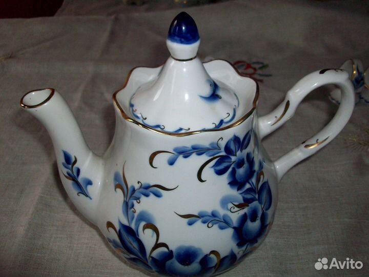 Ваза Чайник Подсалфетники Добруш Кобальт от