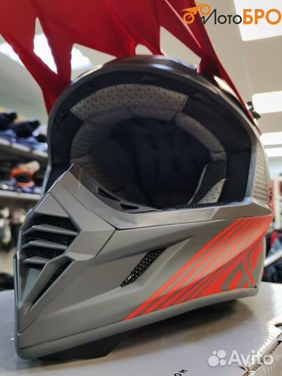 Шлем кроссовый Acerbis X-track Grey/Red