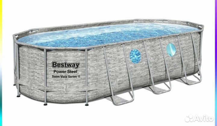 Каркасный овальный бассейн 549х274х122