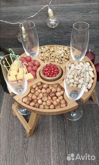 Винный столик менажница