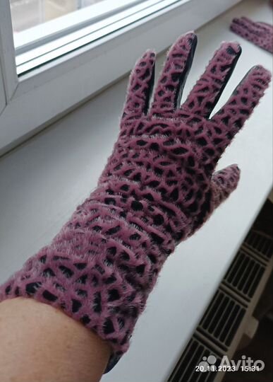 Кожаные женские перчатки