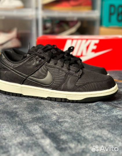 Кроссовки Nike Dunk Low Canvas Black оригинал