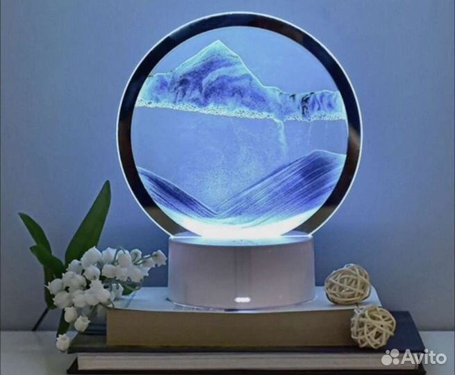 Светильник лампа ночник живая 3D картина Песок