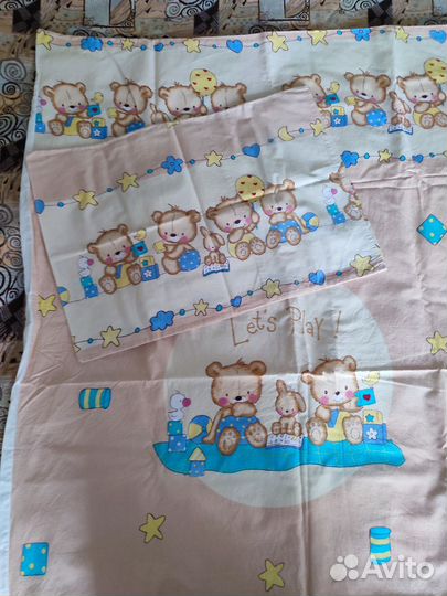 Комплект пододеяльник+наволочка детские