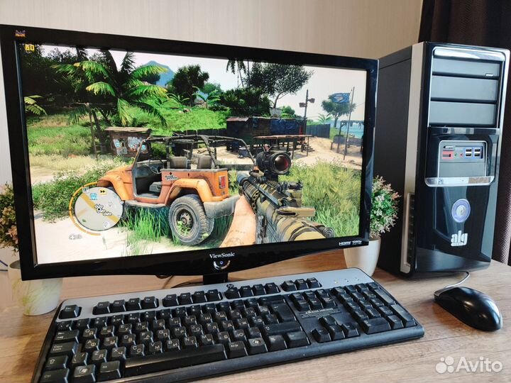 Пк i3+Монитор Full HD+20Игр пк учёба,игры,интернет