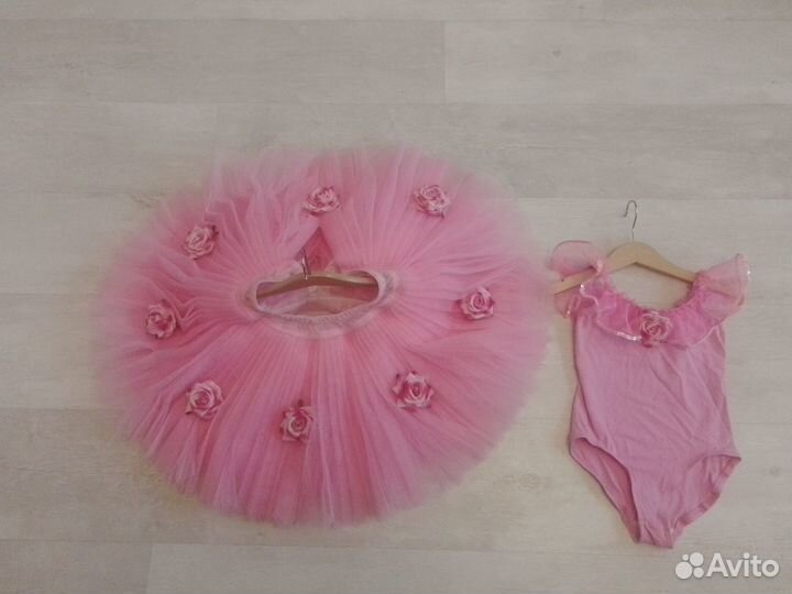 Костюм розовый для танцев/балета (балетная пачка)