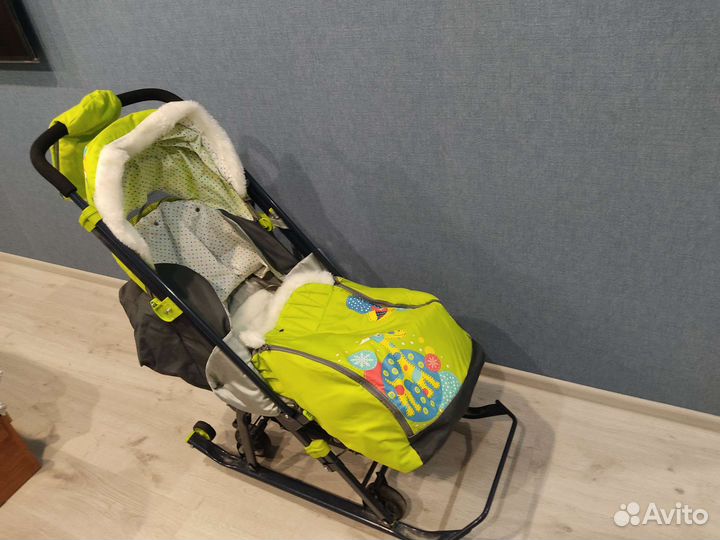 Детские сани с колесами